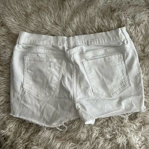 Jessica Simpson White Jean Maternity Shorts- S